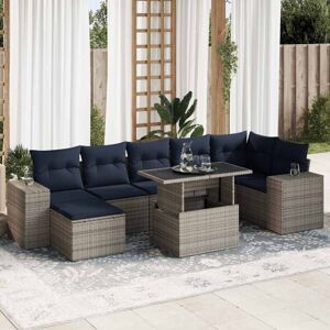 Vidaxl 8-Piece Garden Sofa Set - Durable Synthetic Rattan Gray Vidaxl 8-Piece Garden Sofa Set - Durable Synthetic Rattan Gray