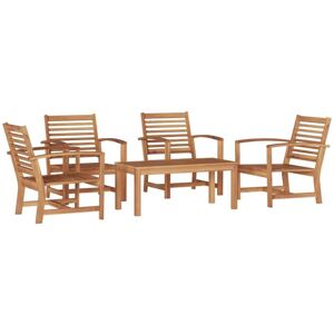 Garden Sofa Set Natural Solid teak wood vidaXL Garden Sofa Set Natural Solid teak wood vidaXL