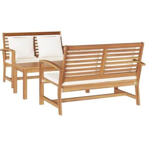 Garden Sofa Set Natural Solid teak wood vidaXL Garden Sofa Set Natural Solid teak wood vidaXL