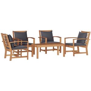 Garden Sofa Set Natural Solid teak wood vidaXL Garden Sofa Set Natural Solid teak wood vidaXL