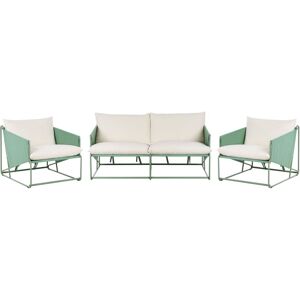 BELIANI Garden Sofa Set 4 Seater PONTE Metal Green BELIANI Garden Sofa Set 4 Seater PONTE Metal Green