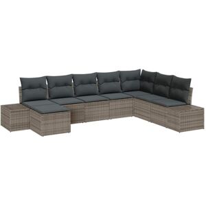 VidaXL Garden Sofa Set Gray Rattan Cushions - Garden Furniture VidaXL Garden Sofa Set Gray Rattan Cushions - Garden Furniture
