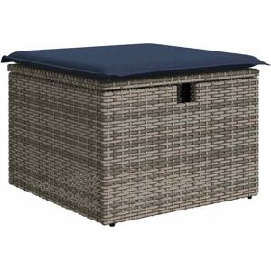 Garden Stool Grey 55 x 55 x 37cm Poly Rattan Vidaxl Garden Stool Grey 55 x 55 x 37cm Poly Rattan Vidaxl