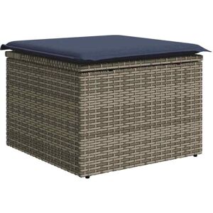 Garden Stool Grey 55 x 55 x 37cm Poly Rattan Vidaxl Garden Stool Grey 55 x 55 x 37cm Poly Rattan Vidaxl