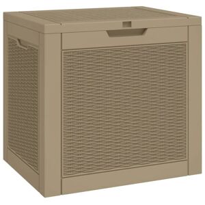 Garden Storage Box Light Brown 55.5x43x53 cm Polypropylene vidaXL Garden Storage Box Light Brown 55.5x43x53 cm Polypropylene vidaXL