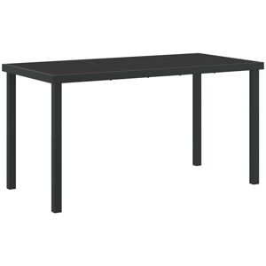 Garden Table Black 140 x 80 x 73 cm Solid Teak wood Vidaxl Garden Table Black 140 x 80 x 73 cm Solid Teak wood Vidaxl