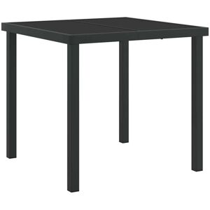 Garden Table Black 80 x 80 x 73 cm Solid Teak wood Vidaxl Garden Table Black 80 x 80 x 73 cm Solid Teak wood Vidaxl