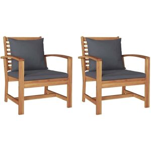 Vidaxl Outdoor Furniture Set - Teak Wood Rustic Style Vidaxl Outdoor Furniture Set - Teak Wood Rustic Style