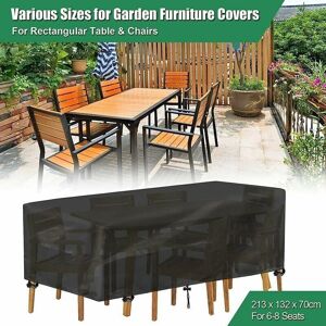 YMYNY Garden Table Cover, Waterproof Rectangular Garden Table Cover, UV Protection, 210D Oxford Fabric, Outdoor Patio Furniture Table and Chair Cover (213 YMYNY Garden Table Cover, Waterproof Rectangular Garden Table Cover, UV Protection, 210D Oxford Fabric, Outdoor Patio Furniture Table and Chair Cover (213