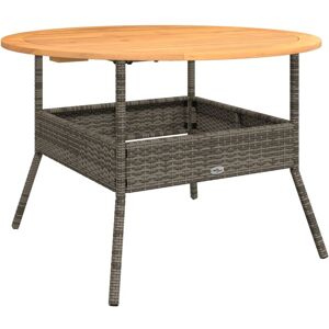 vidaXL Garden Table with Acacia Wood Top - Outdoor Garden Furniture vidaXL Garden Table with Acacia Wood Top - Outdoor Garden Furniture