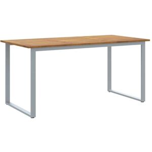 Vidaxl - Garden Dining Table Grey 160 x 80 x 75 cm Vidaxl - Garden Dining Table Grey 160 x 80 x 75 cm