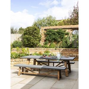 Chilford Garden Dining Table & Bench Outdoor Set Large Grey - Garden Trading Chilford Garden Dining Table & Bench Outdoor Set Large Grey - Garden Trading