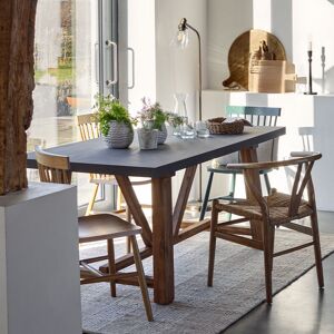 Garden Trading - Chilford Wood Acacia Dining Table Grey Small Indoor Outdoor 1.8m Garden Trading - Chilford Wood Acacia Dining Table Grey Small Indoor Outdoor 1.8m