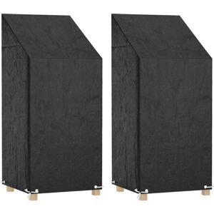 vidaXL Garden Chair Cover 65x65x110/150cm Black UV Resistant vidaXL Garden Chair Cover 65x65x110/150cm Black UV Resistant