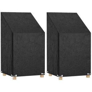 vidaXL Garden Chair Cover 65x65x80/120 cm Black - Garden Chair Cover vidaXL Garden Chair Cover 65x65x80/120 cm Black - Garden Chair Cover