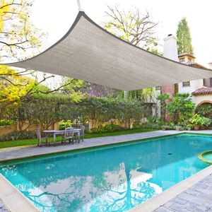 Green Bay - Sun Shade Sail Rectangle hdpe Breathable uv Block Sunscreen Awning Canopy with Free Rope 4x3m Grey Green Bay - Sun Shade Sail Rectangle hdpe Breathable uv Block Sunscreen Awning Canopy with Free Rope 4x3m Grey