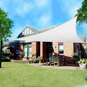 Green Bay - Sun Shade Sail Triangle hdpe Breathable uv Block Sunscreen Awning Canopy with Free Rope 4x4x4m White Green Bay - Sun Shade Sail Triangle hdpe Breathable uv Block Sunscreen Awning Canopy with Free Rope 4x4x4m White