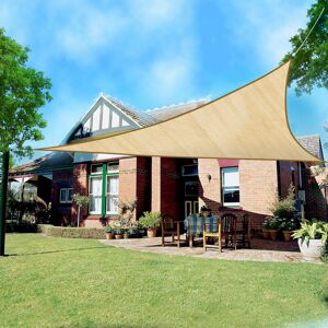 Green Bay - Sun Shade Sail Triangle hdpe Breathable uv Block Sunscreen Awning Canopy with Free Rope 5x5x5m Sand Green Bay - Sun Shade Sail Triangle hdpe Breathable uv Block Sunscreen Awning Canopy with Free Rope 5x5x5m Sand