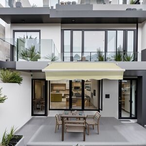 Green Bay - Greenbay 2.5 x 2m Manual Awning Garden Patio Canopy Sun Shade Shelter Retractable Cream Green Bay - Greenbay 2.5 x 2m Manual Awning Garden Patio Canopy Sun Shade Shelter Retractable Cream