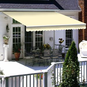 Green Bay - Greenbay 4 x 3m Manual Awning Garden Patio Canopy Sun Shade Shelter Retractable Cream Green Bay - Greenbay 4 x 3m Manual Awning Garden Patio Canopy Sun Shade Shelter Retractable Cream
