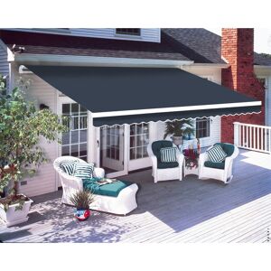 Green Bay - Greenbay 4 x 3m Manual Awning Garden Patio Canopy Sun Shade Shelter Retractable Blue Green Bay - Greenbay 4 x 3m Manual Awning Garden Patio Canopy Sun Shade Shelter Retractable Blue