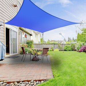 Green Bay - Greenbay Sun Shade Sail Garden Patio Party Sunscreen Awning Canopy 98% uv Block Square Blue 4x4m Green Bay - Greenbay Sun Shade Sail Garden Patio Party Sunscreen Awning Canopy 98% uv Block Square Blue 4x4m