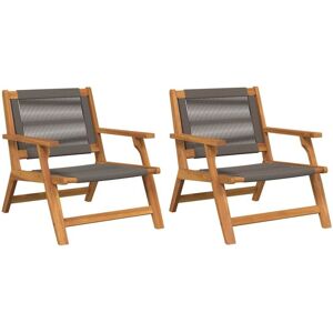 Vidaxl - Garden Furniture 2 pcs Grey 78 x 67 x 73cm Solid Acacia wood Vidaxl - Garden Furniture 2 pcs Grey 78 x 67 x 73cm Solid Acacia wood