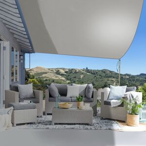 GREEN BAY Grey Sun Shade Sail Garden Patio Party Sunscreen Awning Canopy 98% UV Block Square 3.6x3.6m GREEN BAY Grey Sun Shade Sail Garden Patio Party Sunscreen Awning Canopy 98% UV Block Square 3.6x3.6m