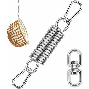 Linghhang - Hammock Hanging Kit, Hammock Spring Hook, Stainless Steel Hammock Chair with Carabiner Max Load up to 250kg, for Indoor, Hammock, Hanging Linghhang - Hammock Hanging Kit, Hammock Spring Hook, Stainless Steel Hammock Chair with Carabiner Max Load up to 250kg, for Indoor, Hammock, Hanging