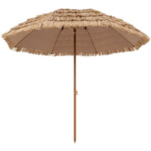 Costway - Hawaiian Style Beach Umbrella 216cm Hula Thatched Tiki Umbrella-Natural Costway - Hawaiian Style Beach Umbrella 216cm Hula Thatched Tiki Umbrella-Natural