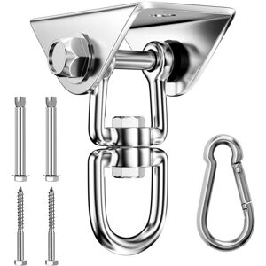 Tinor - Heavy Duty Ceiling Hook Stainless Steel 450kg Capacity 360° Rotation with Screws Mounting for Hanging Chair, Swing, Yoga Towel, Punching Bag, Tinor - Heavy Duty Ceiling Hook Stainless Steel 450kg Capacity 360° Rotation with Screws Mounting for Hanging Chair, Swing, Yoga Towel, Punching Bag,