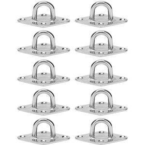 Ymyny - Heavy Duty Ceiling Wall Mount Hook Anchor Pad Eye Plate 304 Stainless Steel M5 5mm 3/16' (10pcs) mumu Ymyny - Heavy Duty Ceiling Wall Mount Hook Anchor Pad Eye Plate 304 Stainless Steel M5 5mm 3/16' (10pcs) mumu
