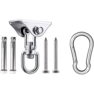 Cyslmuk - Heavy Duty Swivel Hanger, 450KG Load Capacity, SUS304 Stainless Steel, 360° Rotatable Hammock Chair Hanging Kit Cyslmuk - Heavy Duty Swivel Hanger, 450KG Load Capacity, SUS304 Stainless Steel, 360° Rotatable Hammock Chair Hanging Kit