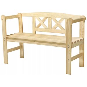 KADAX Wooden Garden Bench with Backrest 119 cm - Garden Furniture KADAX Wooden Garden Bench with Backrest 119 cm - Garden Furniture