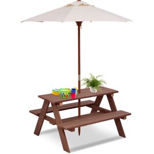 COSTWAY 3 in 1 Kids Picnic Table Children Outdoor Activity Table W/&Removable Umbrella COSTWAY 3 in 1 Kids Picnic Table Children Outdoor Activity Table W/&Removable Umbrella