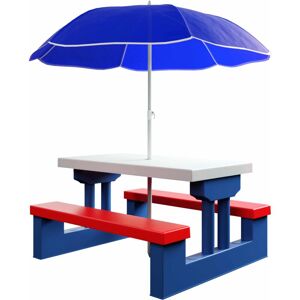 Deuba - Spielwerk® Kids Garden Picnic Table and Bench Set uv Protection Sunshade Parasol Deuba - Spielwerk® Kids Garden Picnic Table and Bench Set uv Protection Sunshade Parasol