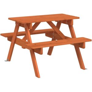 Vidaxl - Picnic Table for 4 Kids with Umbrella Hole Solid Wood Fir Vidaxl - Picnic Table for 4 Kids with Umbrella Hole Solid Wood Fir