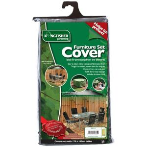 Kingfisher - 4-6 Seater Rectangular Garden Patio Furniture Cover Green Waterproof Kingfisher - 4-6 Seater Rectangular Garden Patio Furniture Cover Green Waterproof