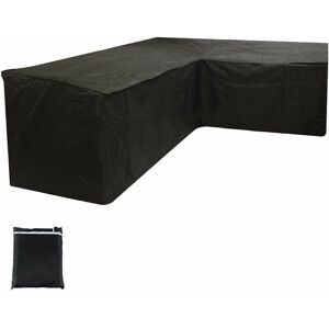HOOPZI L-shaped garden furniture cover, patio furniture cover waterproof, windproof garden table cover protective cover, with outdoor garden patio storage HOOPZI L-shaped garden furniture cover, patio furniture cover waterproof, windproof garden table cover protective cover, with outdoor garden patio storage