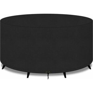 Dewdat - Large Round Garden Furniture Cover 210D Oxford Cloth for Outdoor Patio Chair Set Waterproof Windproof Anti-UV Garden Covers 130 x 71cm Black Dewdat - Large Round Garden Furniture Cover 210D Oxford Cloth for Outdoor Patio Chair Set Waterproof Windproof Anti-UV Garden Covers 130 x 71cm Black