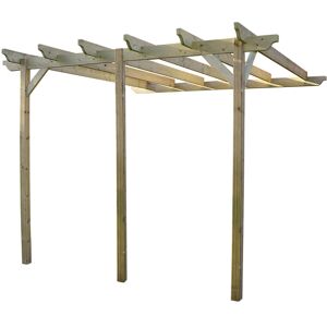 Rutland County Garden Furniture Ltd - Wall Mounted Garden Pergola 3 Post - L480 x W480 x H270 cm - Light Green Rutland County Garden Furniture Ltd - Wall Mounted Garden Pergola 3 Post - L480 x W480 x H270 cm - Light Green