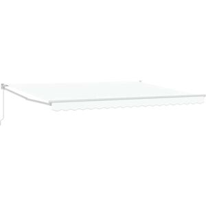 Vidaxl - Awning Retractable Manual White 4.5 x 3 m Polyester and metal Vidaxl - Awning Retractable Manual White 4.5 x 3 m Polyester and metal