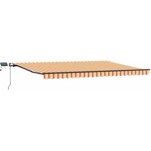 Vidaxl - Retractable Awning Manual Yellow and orange 500 x 300 cm Fabric Vidaxl - Retractable Awning Manual Yellow and orange 500 x 300 cm Fabric
