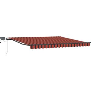 Vidaxl - Retractable Awning Manual Orange and brown 450 x 300 cm Fabric Vidaxl - Retractable Awning Manual Orange and brown 450 x 300 cm Fabric