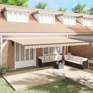 Vidaxl - Retractable Awning Manual Multicolour 600 x 300 cm Fabric Vidaxl - Retractable Awning Manual Multicolour 600 x 300 cm Fabric