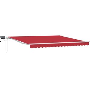 Vidaxl - Retractable Awning with Manual 400 x 300 cm Red Vidaxl - Retractable Awning with Manual 400 x 300 cm Red