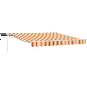 Vidaxl - Retractable Awning with Manual 300 x 250 cm Yellow and orange Vidaxl - Retractable Awning with Manual 300 x 250 cm Yellow and orange