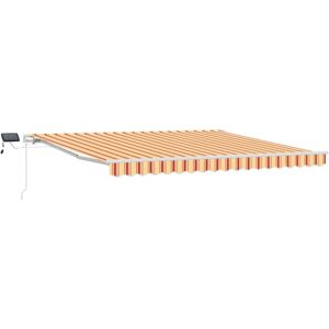 Vidaxl - Retractable Awning with Manual 400 x 300 cm Yellow and orange Vidaxl - Retractable Awning with Manual 400 x 300 cm Yellow and orange