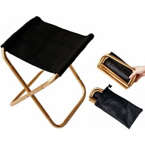 SNQ Mini Gold 282422cm Folding Chair with Bag, Ultralight and Compact Aluminum Folding Stool with Carry Bag SNQ Mini Gold 282422cm Folding Chair with Bag, Ultralight and Compact Aluminum Folding Stool with Carry Bag