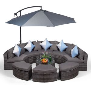 MODERN FURNITURE DIRECT Monaco Luxury Large Rattan Garden Sofa Set - Grey MODERN FURNITURE DIRECT Monaco Luxury Large Rattan Garden Sofa Set - Grey